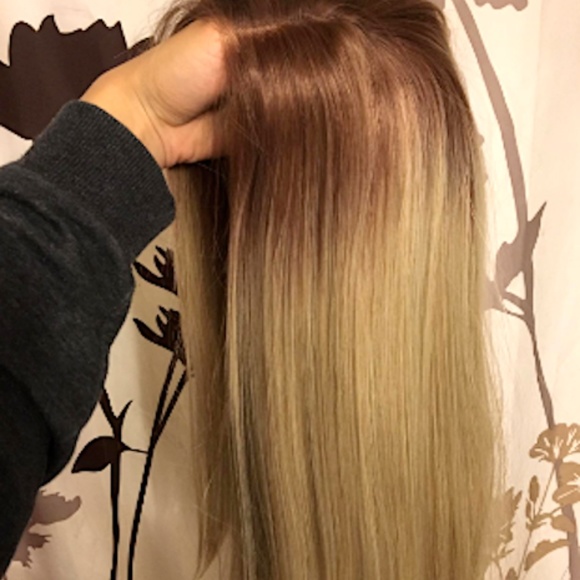Wowfactor celebrity blonde brown root  lace wig